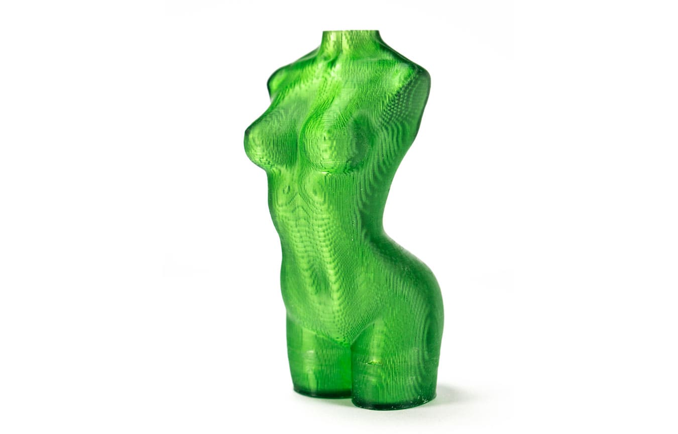 Body vase green resin