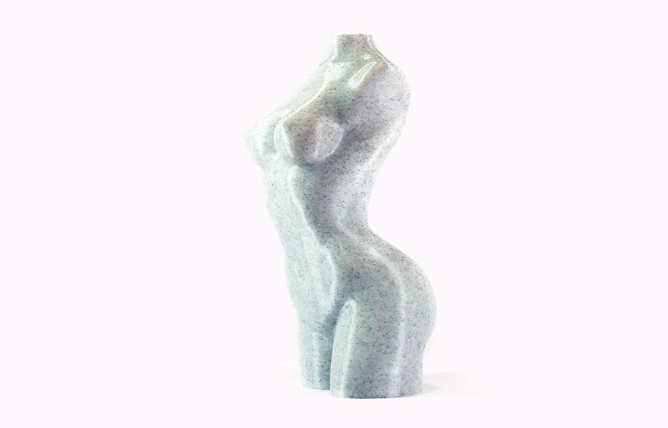 Body vase PLA marble side view